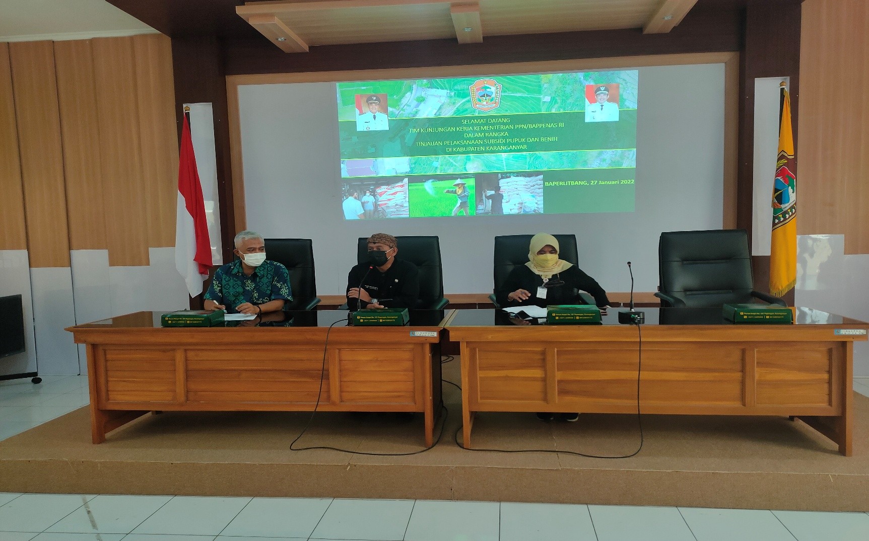 Baperlitbang Karanganyar Menerima Kunjungan Kerja BAPPENAS RI Terkait Tinjauan Pelaksanaan Subsidi Pupuk dan Benih di Kabupaten Karanganyar