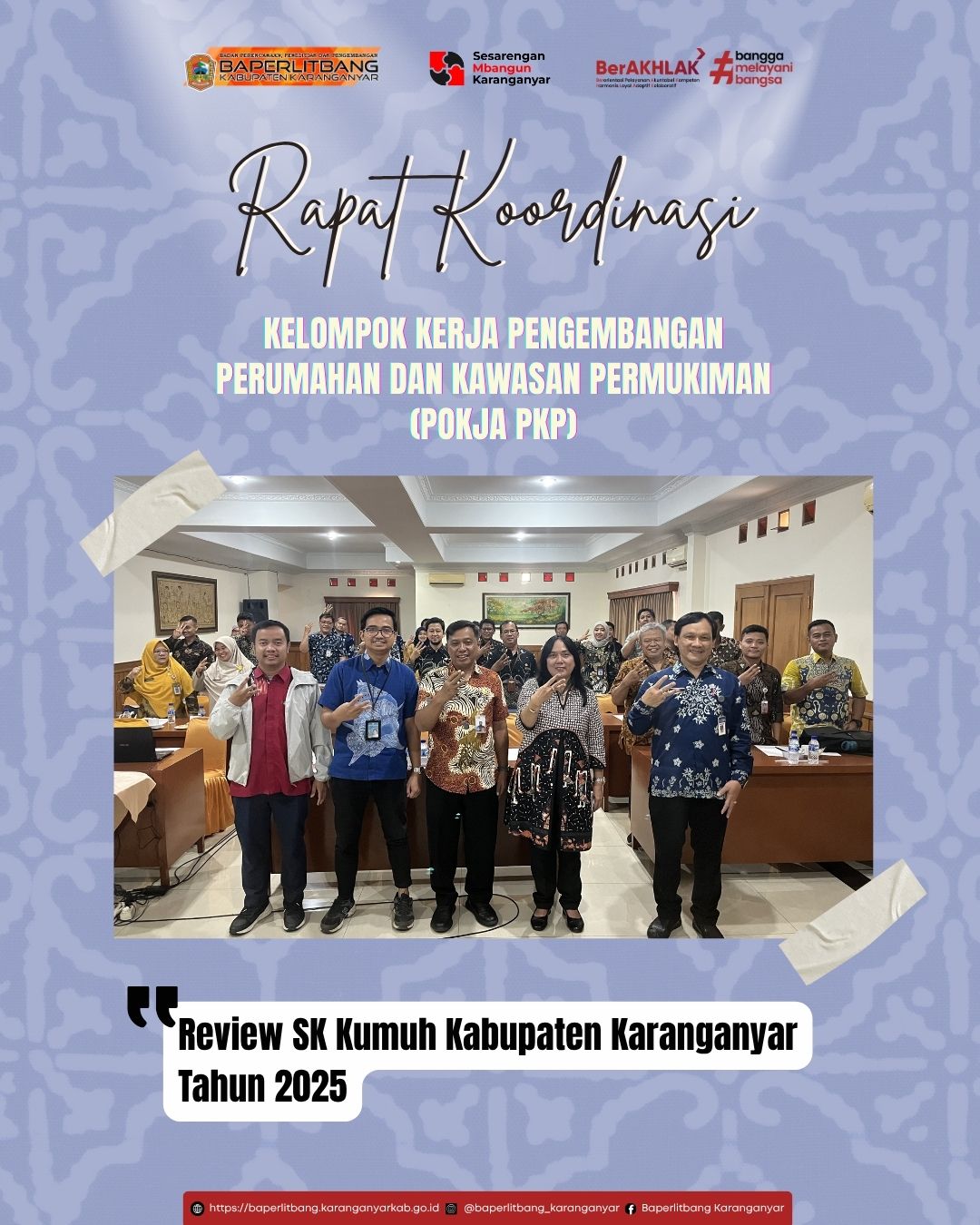 Rapat Koordinasi Kelompok Kerja Pengembangan Perumahan dan kawasan pemukiman